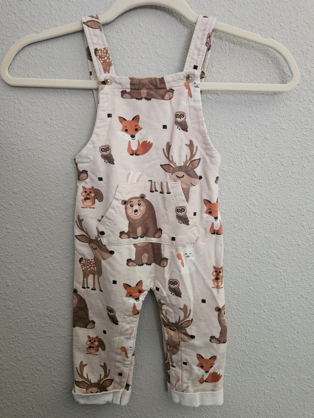 Peppy Mini 18 Month Toddler Woodland Animals Overalls
